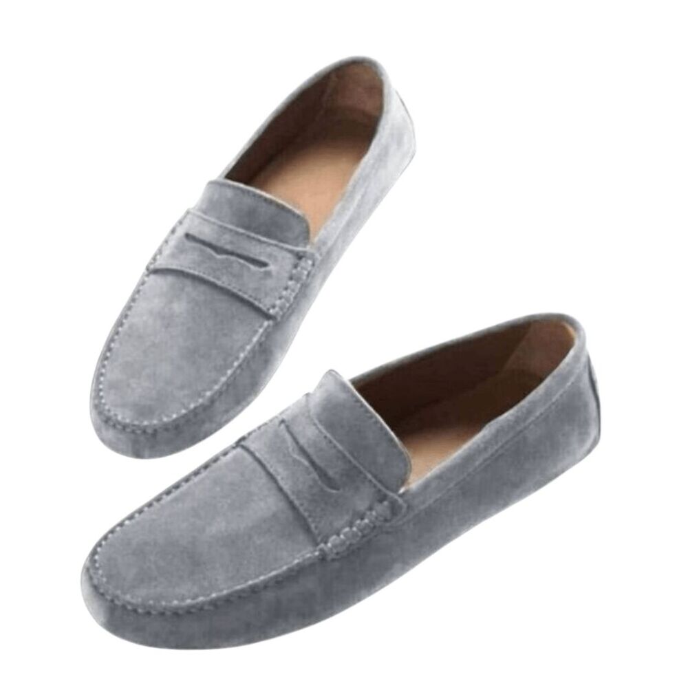 BLAKE MCKAY Jasper Grey Suede Loafers Size 10.5M